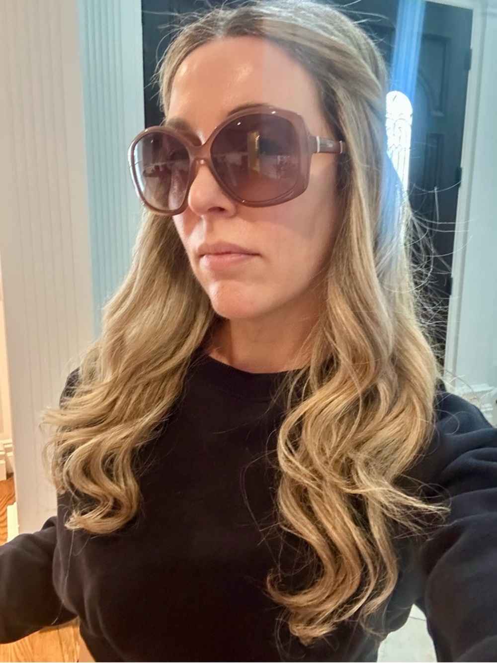 CHLOE- Oversized Brown Women's Sunglasses